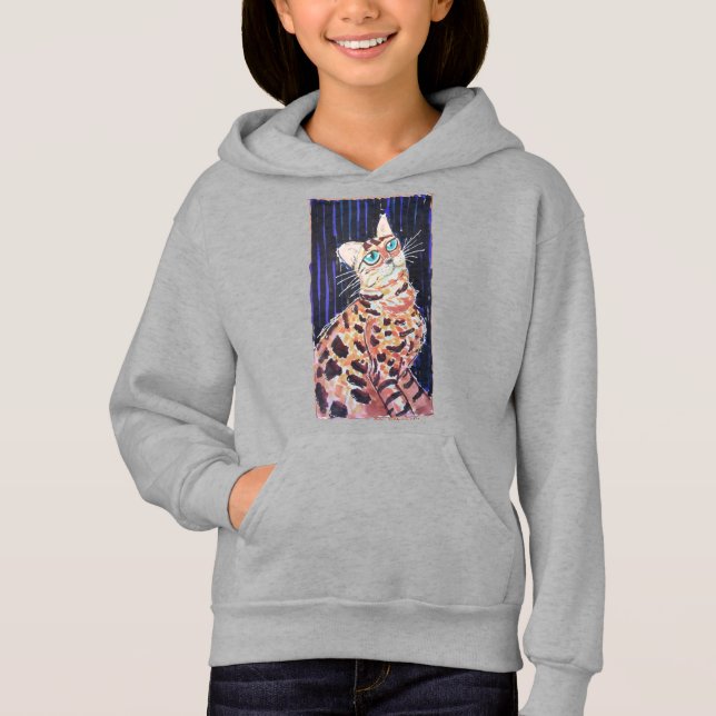 Gato Bengal Neon Noir (Frente)