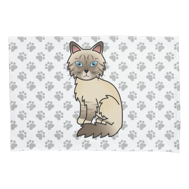 Gato Birman / Ragdoll Tabby de Pontos de Chocolate (Frente)