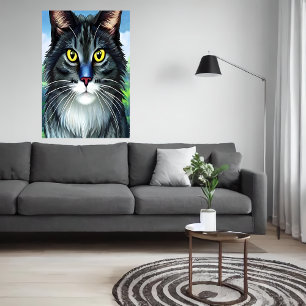 Gato bonito e adorável AI Art Poster
