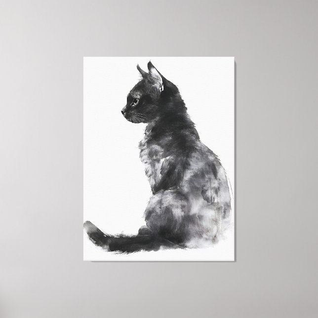 Gato Bonito Home Decor Canvas Art Wall Art (Frente)