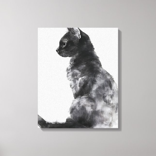 Gato Bonito Home Decor Canvas Art Wall Art (Frente)