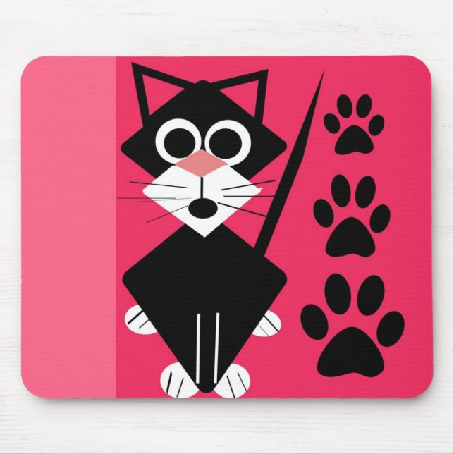 Gato bonito Mousepad (Frente)