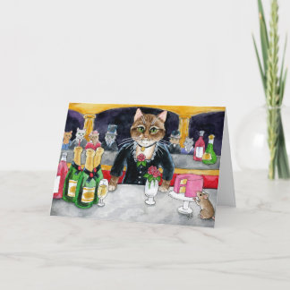 Gato Bonito, Rato, Cartão de Aniversário de Manet