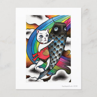 Gato Branco com Carpa