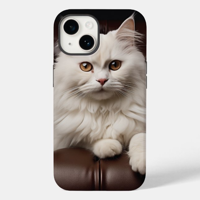 Gato branco majestoso (Verso)