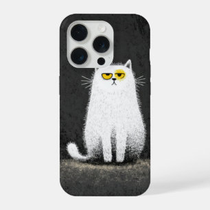 Gato Branco Mal-humorado – Divertida Arte Minimali