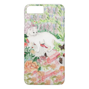 Gato Branco numa capas de iphone de Jardim