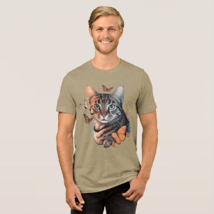 Gato com Borboletas Monarcas
