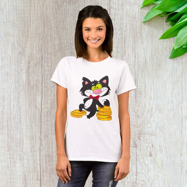 Gato Com Camisa De T-Shirt De Money (Criador carregado)