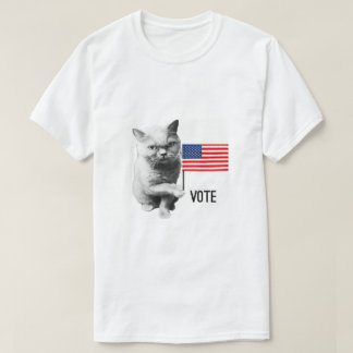 Gato com camiseta American Flag Vote