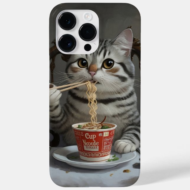 Gato com Gato Lançado, Gozando De Noodles De Taça (Verso)