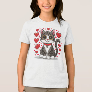 Gato com Símbolos de Amor Clipart-85245