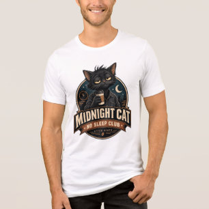Gato da Meia-Noite Clube Sem Sono Café Gato Preto