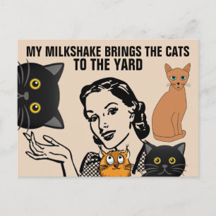 GATO DA MULHER RETRO, MEUS CARTÕES POSTAIS DE BOLS