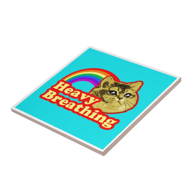 Gato da respiração pesada com amor do arco-íris (Lateral)