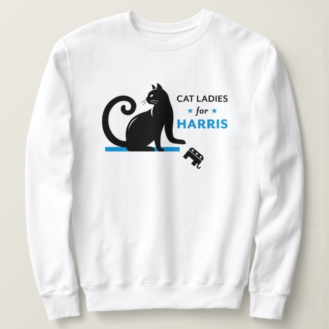 Gato Damas para Camisa de Kamala Harris (Frente do Design)