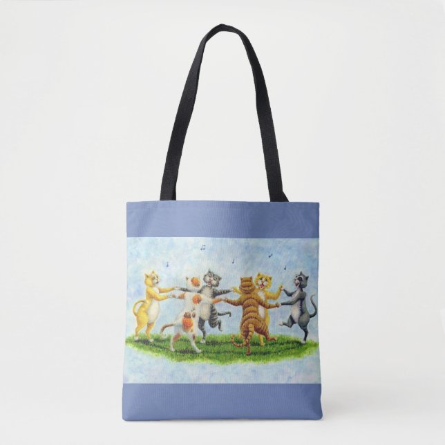 GATO DANCE SINGING FELINE TOTE BAG *Personalizar (Frente)