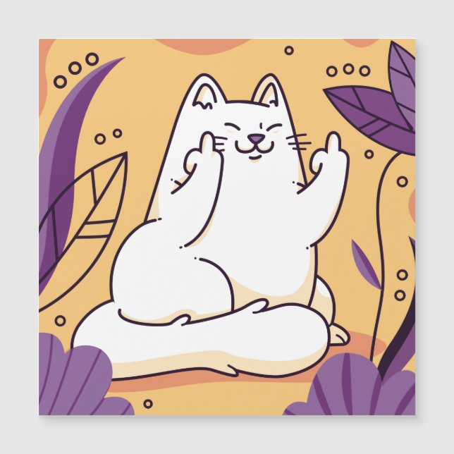 Gato dando o dedo (Frente)