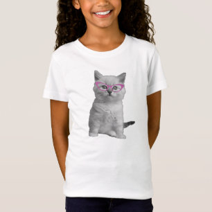 Gato das meninas com camisa dos vidros
