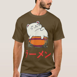 Gato de Animo Kawaii Camisa Gato Engraçado Gato Co