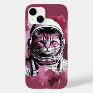 Gato de Astronauta da Cor da Água Vermelha