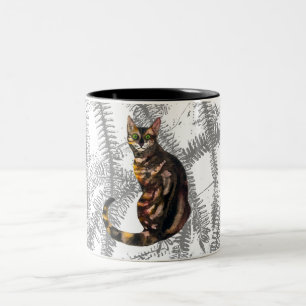 Gato de Bengala, caneca de café de dois tons
