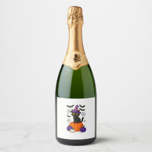 Gato de Bruxa Negra Bonita Pumpkin Halloween Fal