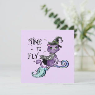 Gato de Bruxa Voadora Bonita   Hora De Voar