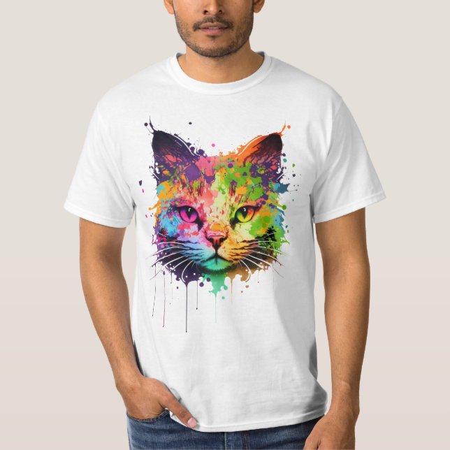 Gato de Camiseta Gato de Ninho Bonito (Frente)