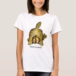 Gato de Cartoon Engraçado Vai? Camiseta