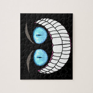 Gato de Cheshire - quebra-cabeça dos olhos azuis