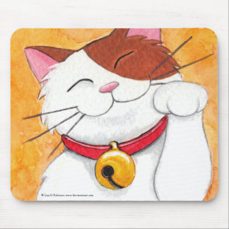 Gato de chita afortunado bonito Mousepads de