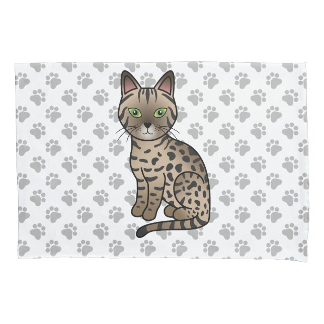 Gato de desenho animado fofo Bronze Egyptian Mau & (Frente)