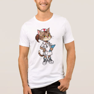 Gato de Enfermeira Confiante - Estilo de Animação
