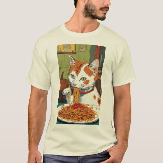 Gato De Esparguete Whimsical - Camisa T Inspirada 