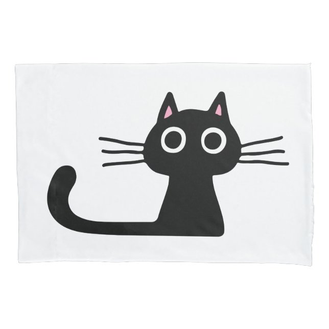 Gato de Gatinho Preto e Simples com Gaguetas Longa (Frente)