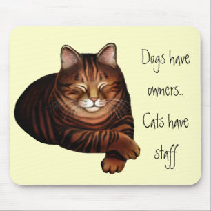 Gato de gato malhado customizável Mousepad do son