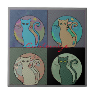Gato De Gato Múltiplos Gatos Sentando Thunder_Cov