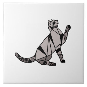 Gato de Gráfico Preto Na moda Moderno
