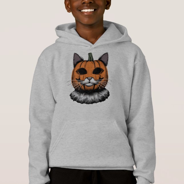 Gato de Halloween, Cara de Abóbora (Frente)