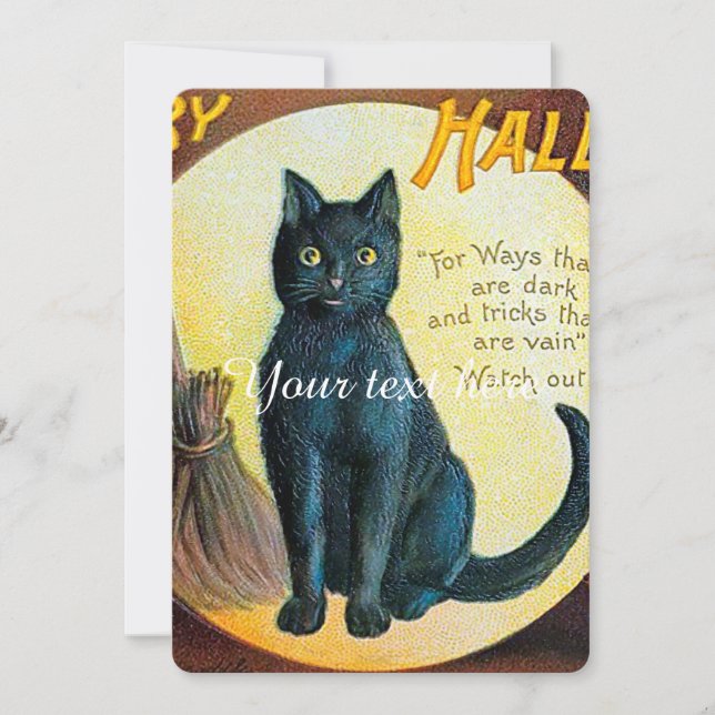 Gato de Halloween de Feliz de outono (Frente)