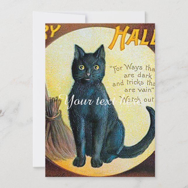 Gato de Halloween de Feliz de outono (Frente)
