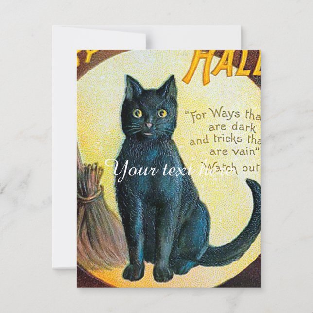 Gato de Halloween de Feliz de outono (Frente)