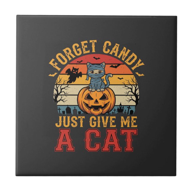 Gato de Halloween Esquece Doces Me Dê Um Gato_1 (Frente)