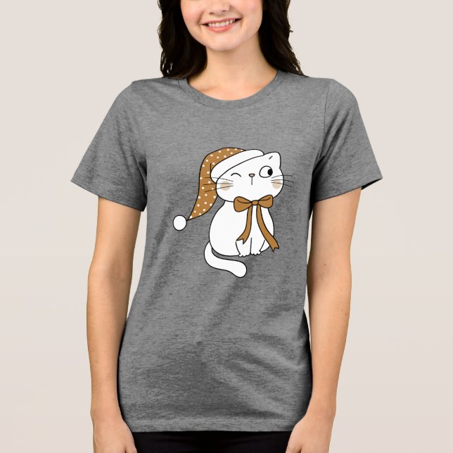Gato de Inverno Piscando (Frente)