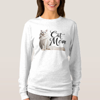 Gato de Maine Branca, Gato de Mãe, Camisa de Mãe