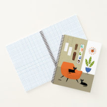 Gato de meio século com Tikis na Parede