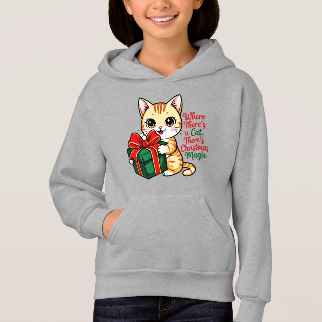 Gato de Natal Aconchegante Presente de Férias para (Frente)