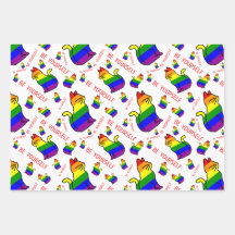 Gato de Orgulho LGBTQ+ - Seja você mesmo