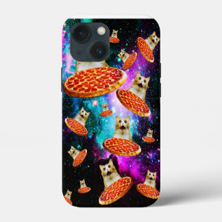 Gato de pizza espacial engraçado